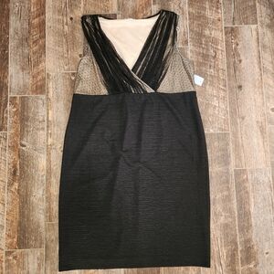 London Times Black and Tan Dress